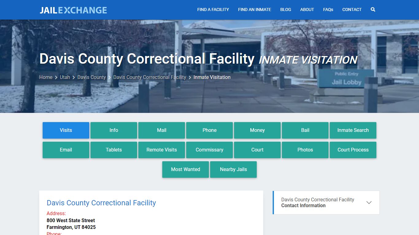 Inmate Visitation - Davis County Correctional Facility, UT - Jail Exchange